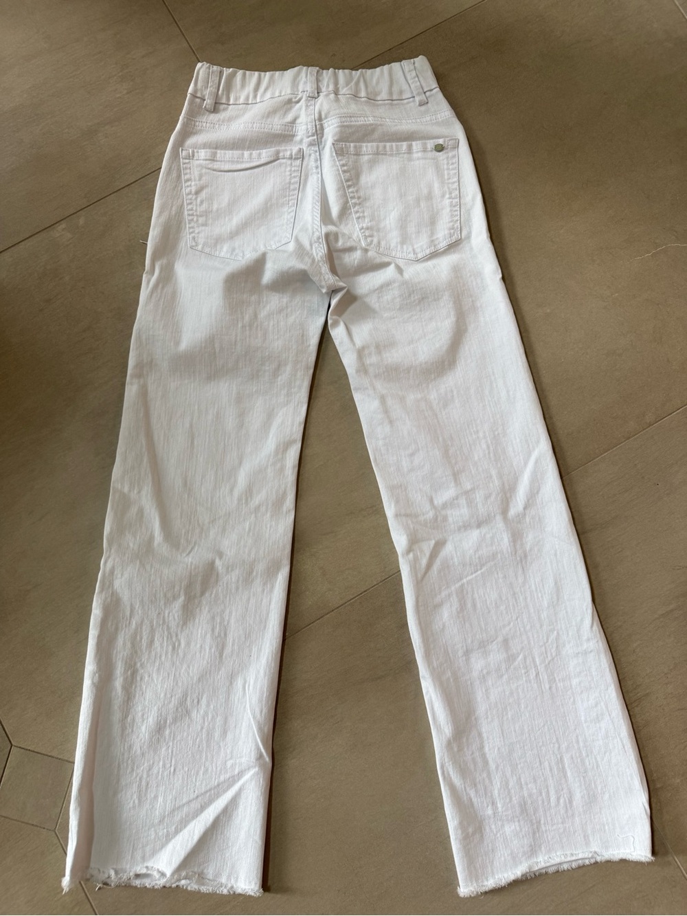 FLOG White Straight-Leg Denim Flare Jeans